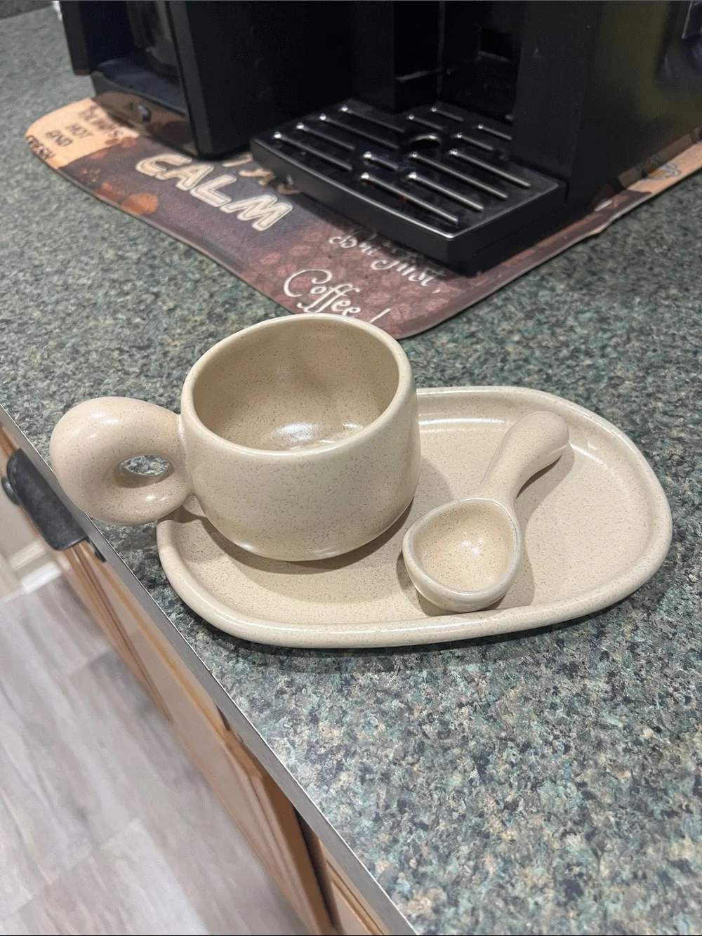 Uaral Ceramic Coffee Mugs Set,Cups Set with Saucer and Spoon